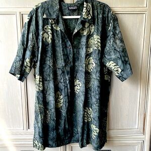 LANDS END XXL Tall Cotton shirt tropical look!